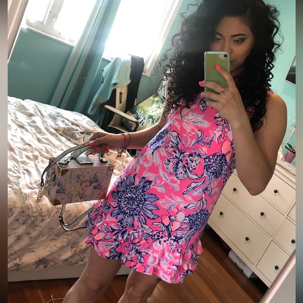 Lilly Pulitzer pink & blue dress ( with shorts)
